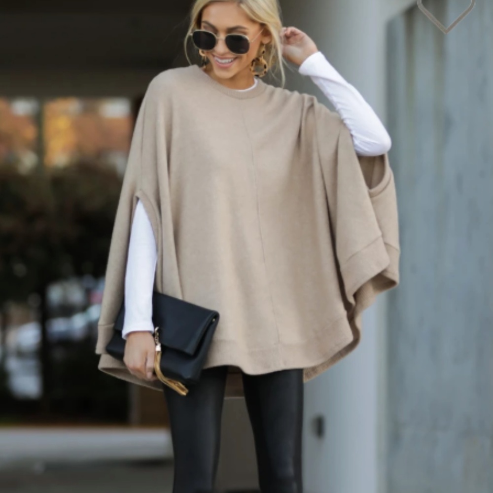 Beige Poncho
